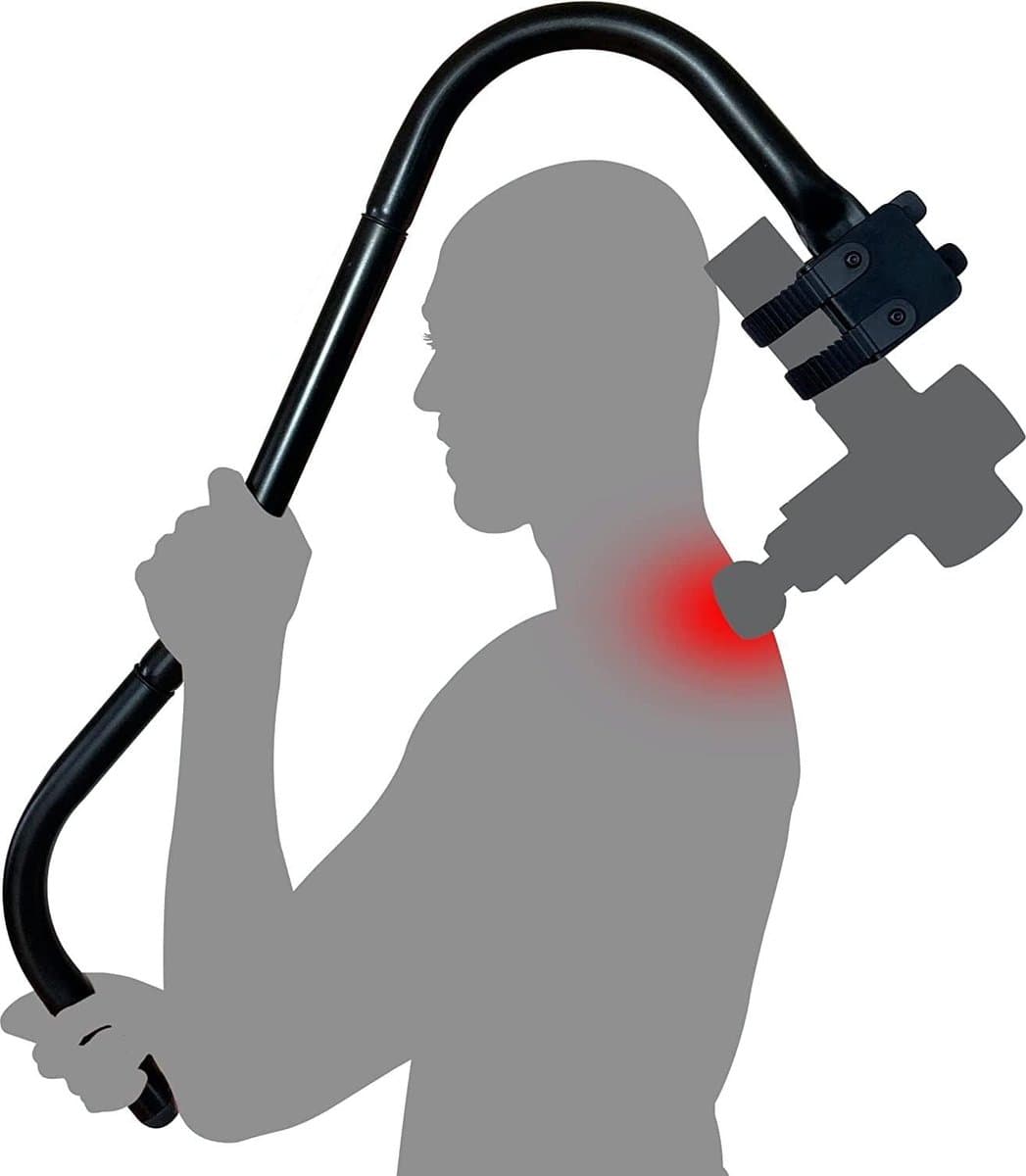 Massage Pistool Houder Rug Compatibel Moeilijk Bereikbare Plaatsen Zwart — afbeelding 1