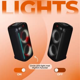 Denver Bluetooth Speaker Party box - Discolichten - Partybox - Incl. Draadloze Microfoon & Afstandsbediening - BPS458 — thumbnail 5