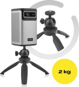 Overmax Tripod Stand Mini – Compact Verrijdbaar Statief – Tot 2 kg – 1/4” Schroefdraad – Inklapbaar tot 20 cm – Lichtgewicht & Duurzaam – Geschikt voor Projectoren, Camera’s en Meer – Verstelbare Beeldhoek – Voor Thuisbioscoop en Presentaties — thumbnail 4