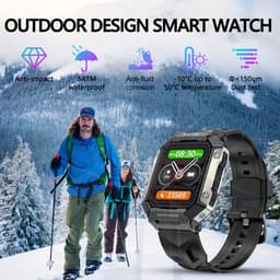 Tijdspeeltgeenrol PG Smartwatch - Zwart - Waterdicht IP68, Gezondheidstracker met GPS, Hartslagmeter en Lange Batterijduur — thumbnail 4