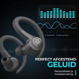 JLab Go Sport Draadloze Oordopjes - Oortjes Draadloos - Bluetooth - 35 uur Batterijduur - IP55 Waterbestendig - Aanpasbare EQ3 instellingen - Hardlopen - In Ear - Zwart — thumbnail 5