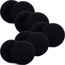 Ibley Zachte foam oorkussens 45mm - 10 stuks / 5 paar - universeel geschikt - Spons oordop kussens - voor hoofdtelefoons - Zwart — thumbnail 1