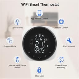 Slimme Thermostaat - Temperatuurregelaar - Energie Besparen - App Bediening - 90-240V AC - Wit — thumbnail 3