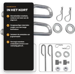 Dailygoods- Deck Lift Hanger Rod kit - Vervangt onderdeelnummers GX24864/GX21718 - Compatibel met E-serie en D-serie - Hoge kwaliteit - Voor diverse modellen - Inclusief bevestigingsmaterialen - Hefframe — thumbnail 2