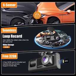 Auto Camera - Rijcamera Recorder - Veilige Rit - 3 Kanaals Opname - 170 Graden Hoek - Zwart — thumbnail 3
