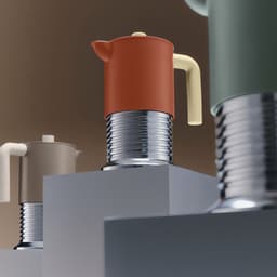 Alessi Vite Percolator - 3 kops - Bruin - Inductie — thumbnail 2