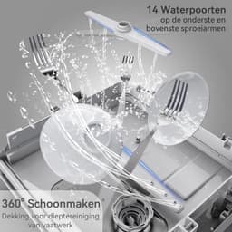 Mini Vaatwasser - Aanrecht Vaatwasser - Snel Afwassen - Zonder Wateraansluiting - 4 Plaatsinstellingen - Wit — thumbnail 3