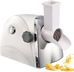 Elektrische Kaasrasp - Groente Versnipperaar - Snel Ingrediënten Snijden - 30 Kg Per Uur - 300W Motor - Zilver — thumbnail 1