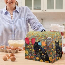 Mixerhoes Keuken - Apparaat Beschermhoes - Keuken Organisatie - Met Opbergvakken - 37 x 27.5 x 38 cm - Bloemenprint — thumbnail 3