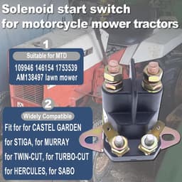 Buitenboordmotor Starter Relais - Contactschakelaar Motor - Grasmaaier Onderhoud - Brede Compatibiliteit - 4 Polen 12V - Zwart — thumbnail 4