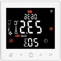 Slimme thermostaat - Verwarming regelaar - Energie besparen - App en stembediening - 35 inch LCD - Wit — thumbnail 1