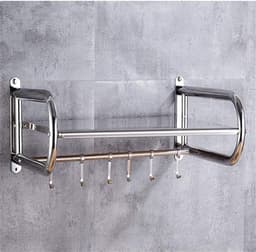 Magnetron Oven Rek - Keuken Organizer - Ruimte Besparen - Stabiel Roestvrij Staal - 60 cm - Zilverkleurig — thumbnail 5