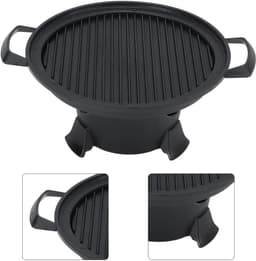 Dailygoods- Hibachi-grill Gietijzer - Draagbare BBQ-grill - Antiaanbak Grillpan - Eenvoudig te Monteren - Lichtgewicht - Ideaal voor Picknicks - Barbecuegrill — thumbnail 4