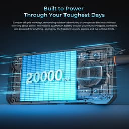 OUKITEL WP61 Plus Rugged Smartphone 5G - 2W DMR Walkie -talkie - 36GB RAM - 512GB ROM - 6,78 inch 120Hz - 20000mAh 45W - 108 + 32MP Camera, met Nachtzicht - Android 16 - 120 LM Kampeerlamp - 130 dB Luidspreker - IP68/IP69K telefoon - NFC GPS - Zwart — thumbnail 2