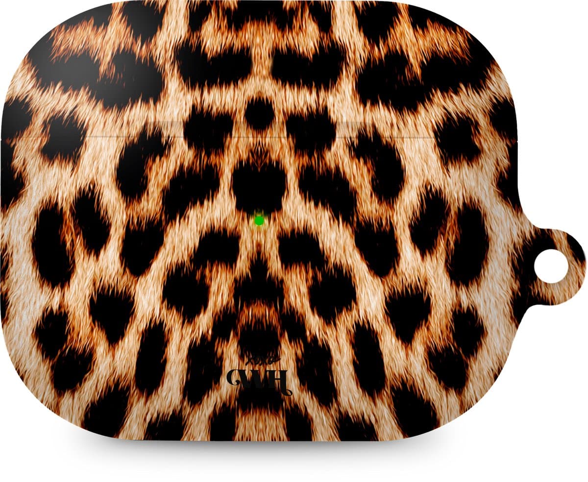 xoxo Wildhearts hoesje geschikt voor Airpods Pro 1 / Pro 2 - Wild Thing - Ook als telefoonhoesje verkrijgbaar - schokbestendige case geschikt voor Airpod Pro (2) - koptelefoon case - Tijgerprint / luipaardprint - dierenprint hoesje - panterprint — afbeelding 1