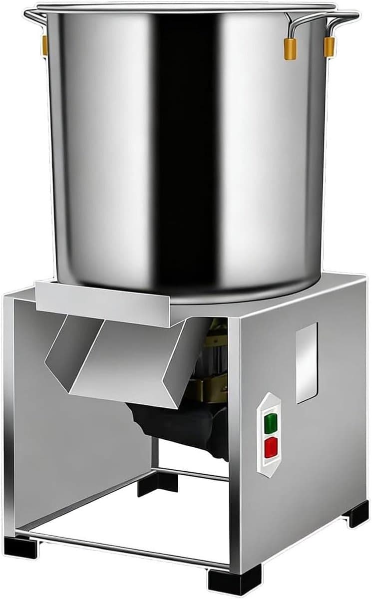 Elektrische Groentehakselaar - Keukenmolen Voedselverwerker - Snel Groenten Verwerken - Krachtige 1800W Motor - 120 kg/u - Zilver — afbeelding 1