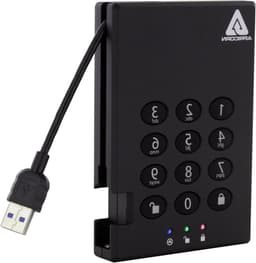 Externe Harde Schijf - Opslagapparaat Data - Bestanden Beveiligen - Hardware Encryptie - 2TB - Zwart — thumbnail 1