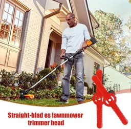 Reservemes Grastrimmer - Snijkop Trimmer - Gazon Onderhoud - Robuuste Kwaliteit - 100 stuks - Rood — thumbnail 5
