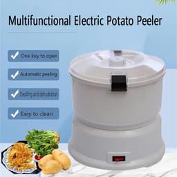 Elektrische Aardappelschilmachine - Automatische Groenteschiller - Snel Schillen - Handsfree Bediening - 1kg Capaciteit - Wit — thumbnail 2