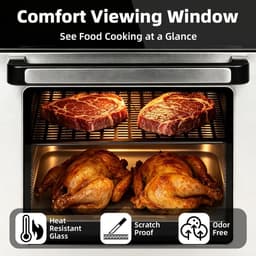 Heteluchtfriteuse Oven - Multifunctionele Airfryer - Gezond Koken - 8-in-1 Functies - 16 Liter XXL - Roestvrij Staal — thumbnail 5