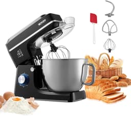 Keukenmachine Deegmixer - Standmixer Bakmachine - Bakken en Mixen - Kantelbare Kop - 7.84L - Zwart — thumbnail 1