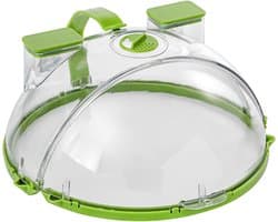Magnetron Stoom Cover - Intrekbaar Deksel - Voedsel Verwarmen - Water Injectie Functie - 27 cm Breed - Groen