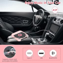 CD Speler - Draagbare Bluetooth-cd-speler met USB-C-snelladen - Ultradun en compact - Ondersteunt CD/CD-R/CD-RW/MP3/WMA-formaten - Geschikt voor zowel reizen als thuisgebruik - 3.5 MM AuxIngebouwde speaker - Met oortjes en datakabel - 2000mah — thumbnail 2