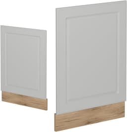Vaatwasser Paneel - Frontpaneel Vaatwasser - Keuken Inbouw - Verstelbare Hoogte - 45 cm Breed - Wit Landhuis — thumbnail 3
