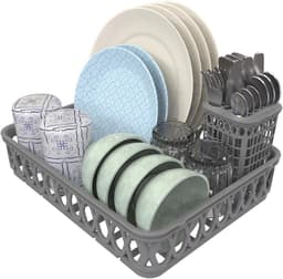 Vaatwasmand Mini - Servies Organizer - Vaat Snel Wassen - Modulair Ontwerp - 1 Load - Grijs — thumbnail 4