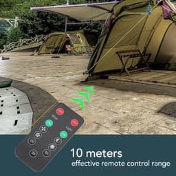 aladdien - Campingventilator - Draagbare ventilator - 10400 mAh batterij - Met afstandsbediening - Outdoor gebruik - Ideaal voor reizen — thumbnail 2