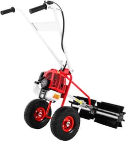 43CC Benzine Veegmachine – Handveger – Motorbezem – Bladveger – Tuinveger – 60 cm Borstelbreedte – 1,7 PK Motor – Stevige Constructie — thumbnail 3