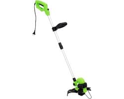 Elektrische grasmaaier - Snoeischaar gazon - Gazonranden trimmen - Verstelbare stang - 29 cm snijbreedte - Groen zwart