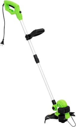 Elektrische grasmaaier - Snoeischaar gazon - Gazonranden trimmen - Verstelbare stang - 29 cm snijbreedte - Groen zwart — thumbnail 1
