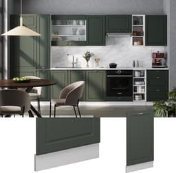 Vaatwasserfrontpaneel - Keukenfront Paneel - Keuken Inbouwen - Soft-close scharnieren - 45 cm - Groen-Goud — thumbnail 3