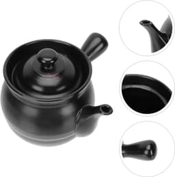 Bread Maker Bread Maker Ceramic Casserole with Side Handle Chinese Medicine Pot Frying Pan Tea Kettle Pitcher Dispenser Cooking Pot for Medicine Soup Bread Pan Bread Pan — thumbnail 5
