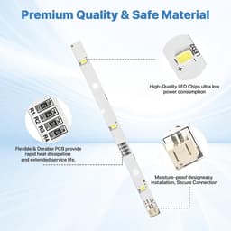 Koelkast LED Strip - Vervangende Verlichting - Koelkast Verlichten - Brede Compatibiliteit - 16 cm - Koud Wit — thumbnail 3