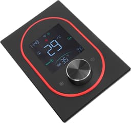 Slimme Thermostaat - Programmeerbaar Display - Temperatuur Regeling - App Bediening - 130x88mm - Zwart — thumbnail 3