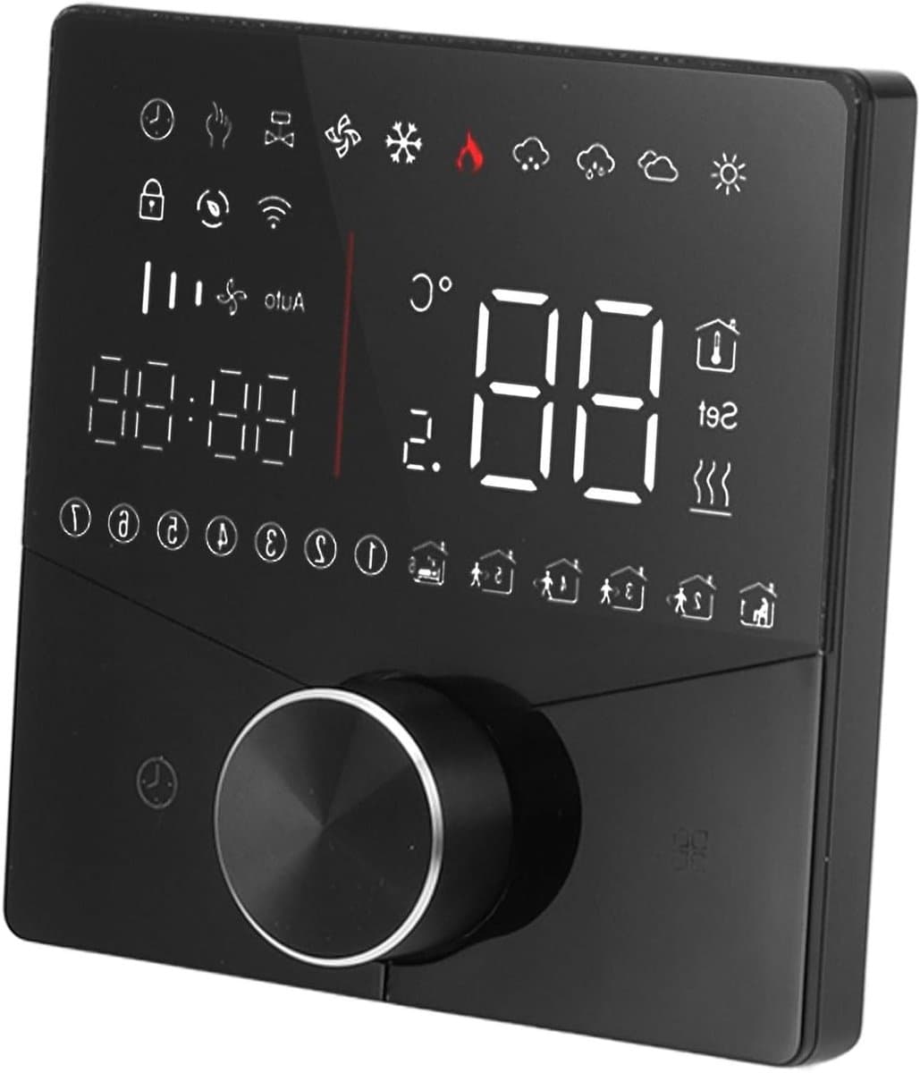 Digitale Thermostaat - Slimme Regelaar - Temperatuur Regelen - Nauwkeurige Controle - LCD Display - Zwart — afbeelding 1