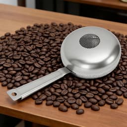 Handmatige Koffiebrander - Roosterapparaat Bonen - Thuis Branden - Gelijkmatige Warmteverdeling - 34D x 18W x 8H cm - Zilver — thumbnail 4