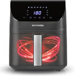 Heteluchtfriteuse - Airfryer Oven - Vetarm Koken - Met Touchscreen - 4 Liter - Grijs — thumbnail 2
