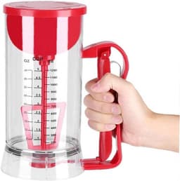 Elektrische Beslagmaker - Beslagdispenser - Gebak Maken - Draadloze Batterij Aangedreven - 1200ml Capaciteit - Transparant Rood — thumbnail 4