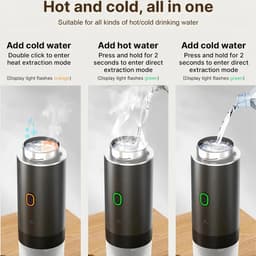Draagbaar koffiezetapparaat, 3-in-1 elektrisch koffiezetapparaat, geschikt geschikt voor koffiecapsules en gemalen koffie, ondersteunt koud zetten en verwarmen (wit). — thumbnail 2