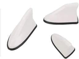Haaienvin Antenne Afdekking - Dakantenne Cover - Auto Decoratie - Universele Montage - 9.5 x 7.9 x 17 cm - Wit — thumbnail 4