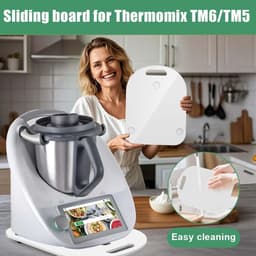 Glijplank Keukenmachine - Gelijkussen Mixer - Gemakkelijk Verplaatsen - Speciale Uitsparingen - 37 x 31 cm - Transparant — thumbnail 3