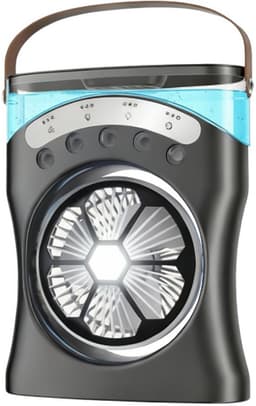 Nexxt Mistventilator met Led - Usb Oplaadbaar - Nevelventilator - Tafelventilator - Zwart — thumbnail 1