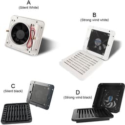Ventilator - Afzuiger - Luchtcirculatie - Stof en insectenwerend - 23 cm - Zwart — thumbnail 2