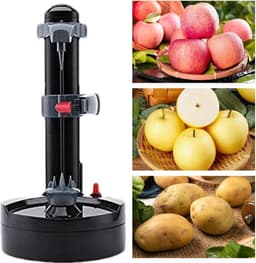 Elektrische Aardappelschilmachine - Groente Fruit Schillen - Snel Keukenwerk - Automatisch Balancerend - 29 x 14 cm - Zwart — thumbnail 5