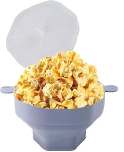 Dailygoods- Popcornkom Siliconen - BPA-vrij - Magnetronoven Geschikt - Handvat - Eenvoudig Op te Bergen - Vaatwasserbestendig - Popcornschaal — thumbnail 1