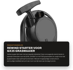 Dailygoods- Startkoord vervangingsonderdeel - Geschikt voor GX35 - GX35NT - HHT35S - Grasmaaier - Eenvoudig te gebruiken - Directe vervanging - Startmechanisme — thumbnail 1