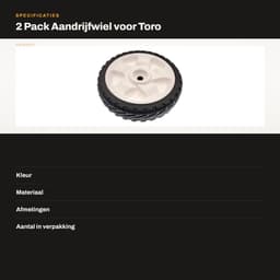 Dailygoods- Aandrijfwiel Vervanging voor Toro - 2 Wielen - Wielmaat 8" - Boring Maat 1/2" - Naafoffset 3/4" - Compatibel met diverse modellen - Maaiwiel — thumbnail 5
